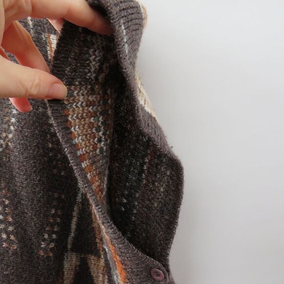 Boho Southwestern Women Size Large Open Front Gray Neutral Beige Fringe Poncho - Picture 7 of 12